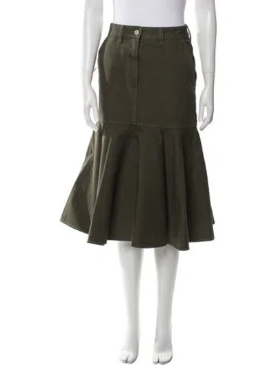 Pre-owned Loewe Midi Length Skirt W/ Tags In Green