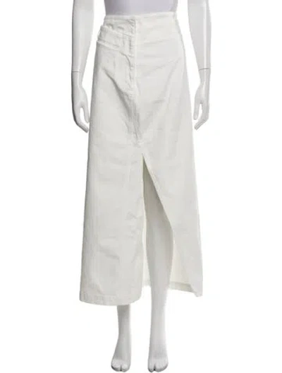 Pre-owned Loewe Midi Length Skirt In White