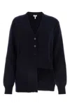 Loewe Cashmere Cardigan With Asymmetric Hemline In Blue