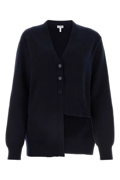 LOEWE MIDNIGHT BLUE CASHMERE CARDIGAN
