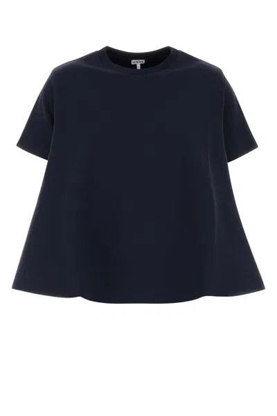 Loewe Women Trapeze Cotton T-shirt In Black