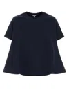 Loewe Women Trapeze Cotton T-shirt In Dark Blue