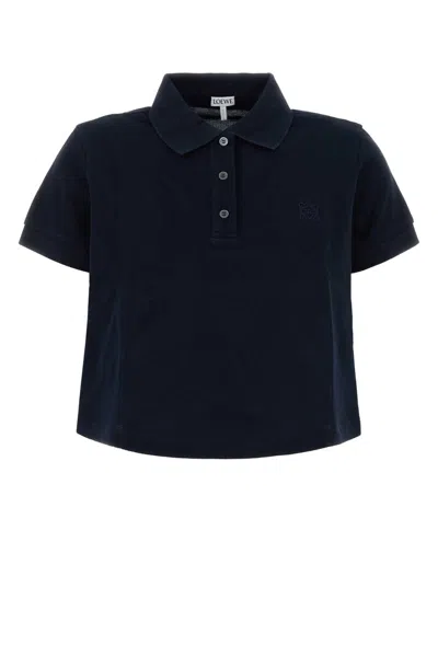 Loewe Midnight Blue Piquet Oversize Polo Shirt