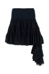 LOEWE MIDNIGHT BLUE SILK MINI SKIRT