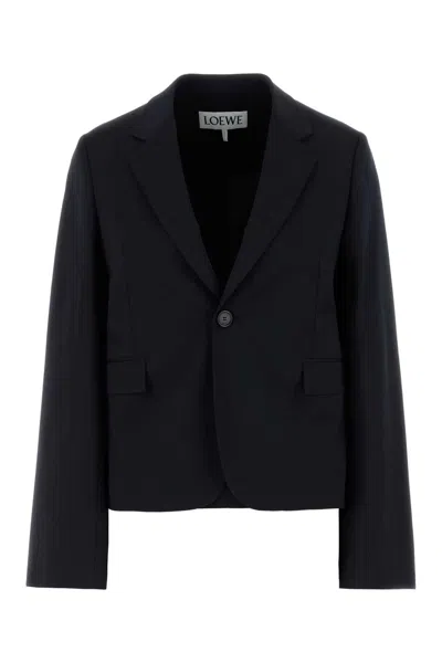 LOEWE MIDNIGHT BLUE WOOL BLAZER