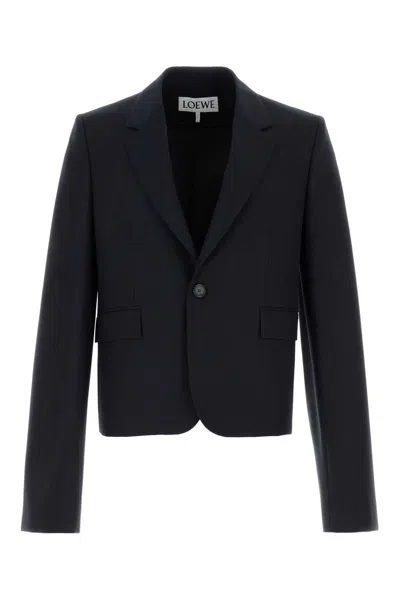 LOEWE MIDNIGHT BLUE WOOL BLAZER
