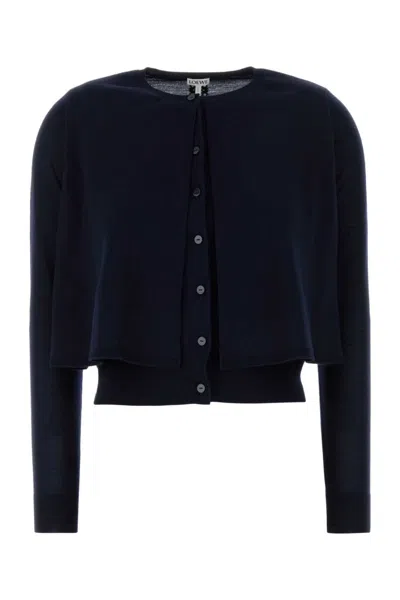 Loewe Midnight Blue Wool Cardigan