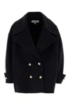 Loewe Pebble Double-breasted Wool Peacoat In Midnightblue