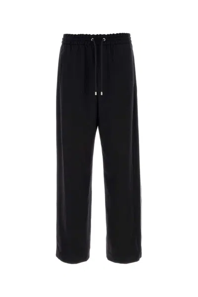 Loewe Midnight Blue Wool Joggers In Black