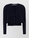 Loewe Midnight Wool Cropped Layered Cardigan