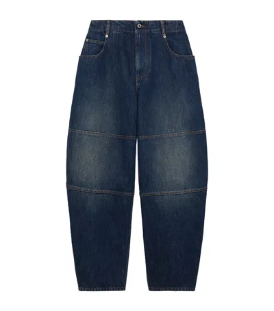 Loewe Mid-rise Barrel-leg Jeans In Blue