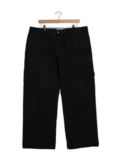 Pre-owned Loewe Mid-rise Straight Leg Jeans In Black