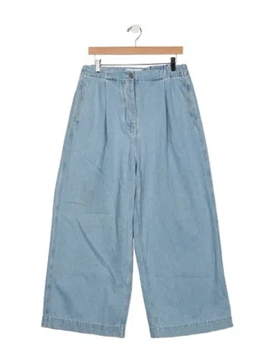 Pre-owned Loewe Mid-rise Wide Leg Jeans In Blue