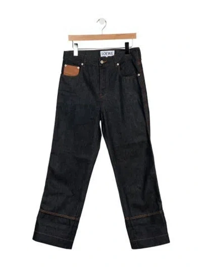 Pre-owned Loewe Mid-rise Wide Leg Jeans In Blue