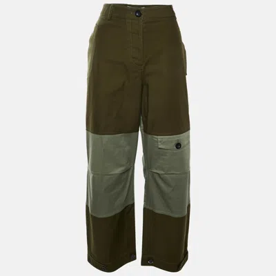 Pre-owned Loewe Military Green Gabardine Cargo Balloon Trouser L