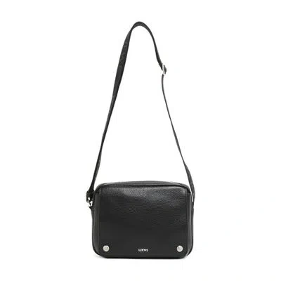 Loewe Military Messenger Xs In Supple Grained Calf Leather In Black