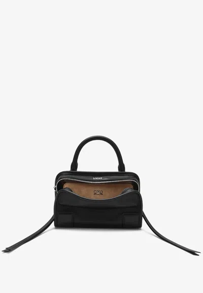Loewe Mini Amazona 180 Calfskin Top Handle Bag In Black