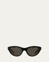Loewe Acetate Mini Cat Eye Anagram Sunglasses In Black