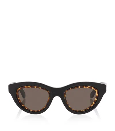 Loewe Mini Anagram Cat Eye Sunglasses In Black