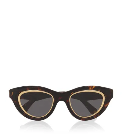 Loewe Mini Anagram Cat Eye Sunglasses In White