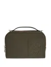 Loewe Mini Anagram-debossed Messenger Bag In Green