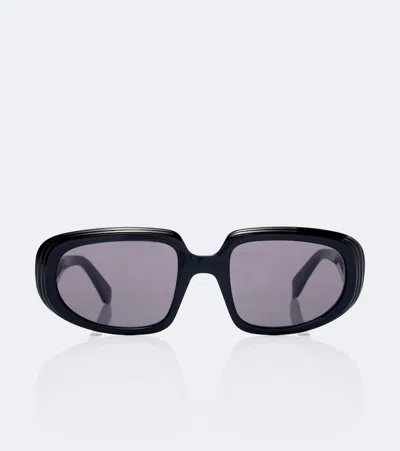 Loewe Mini Anagram Steps Rectangular Sunglasses In Black