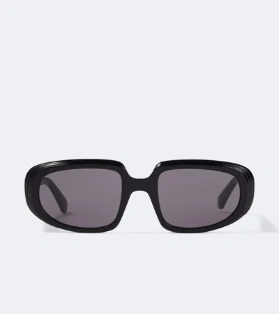 Loewe Mini Anagram Steps Rectangular Sunglasses In Black