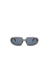 Loewe Mini Anagram Steps Rectangular Sunglasses In Blue