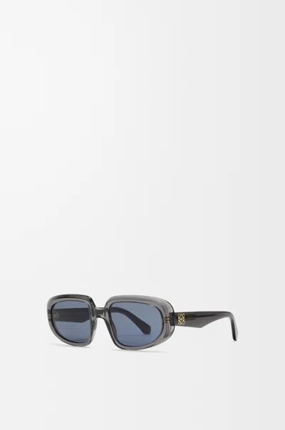 Loewe Mini Anagram Steps Rectangular Sunglasses For Woman In Blue
