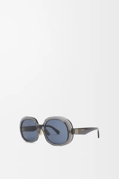 Loewe Mini Anagram Steps Square Sunglasses For Woman In Gray