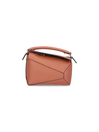 Loewe Mini Bag "puzzle" In Brown
