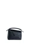 Loewe Mini Puzzle Edge Bag In Soft Grained Calfskin In Black