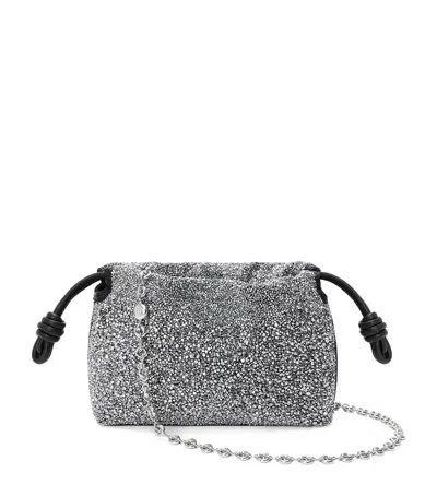 Loewe Mini Beaded Flamenco Purse In Black