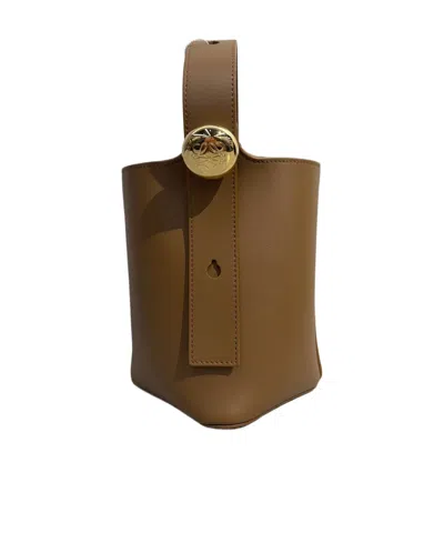 Loewe Mini Bucket Bag In Brown