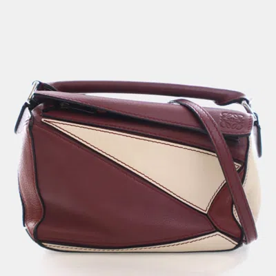 Pre-owned Loewe Mini Calfskin Puzzle Bag In Multi