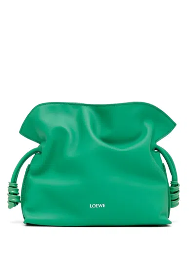 Loewe Mini Coil Flamenco Shoulder Bag In Green
