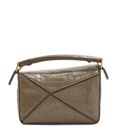 Loewe Mini Crocodile Puzzle Top-handle Bag