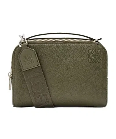 Loewe Mini Crossbody Camera Bag In Soft Grained Calfskin In Green