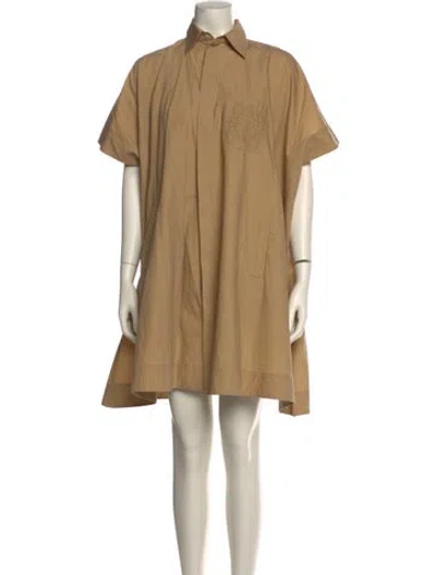 Pre-owned Loewe Mini Dress In Neutral