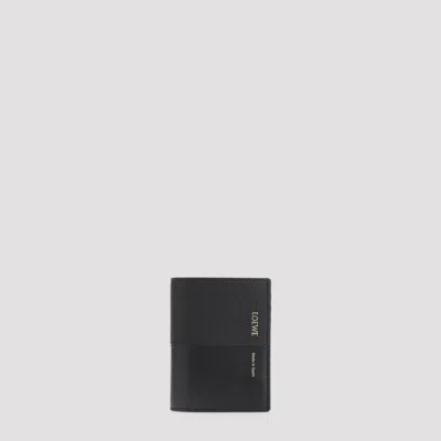 Loewe Mini Duet Compact Wallet In Black