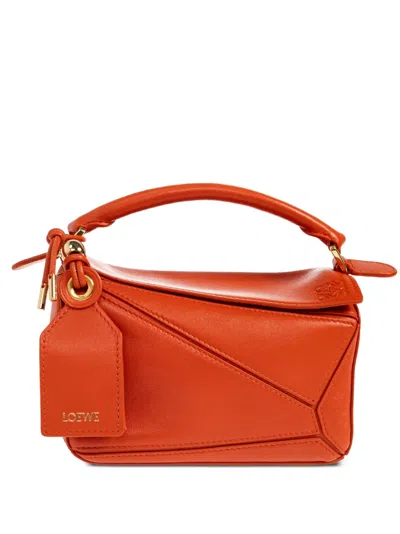 Loewe Puzzle Mini Bag In Orange