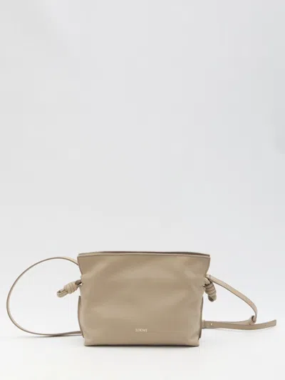 Loewe Mini Flamenco Clutch Bag In Beige