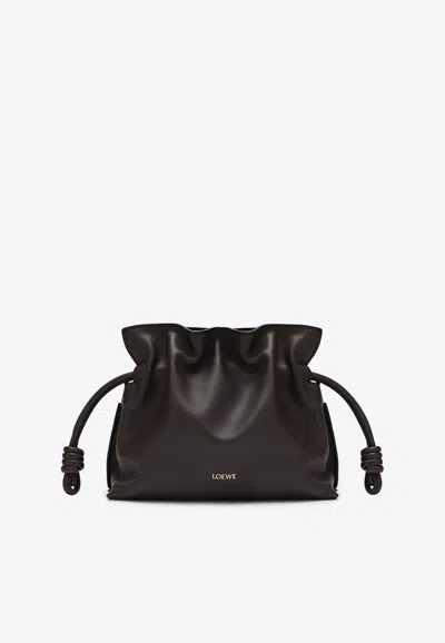 Loewe Mini Flamenco Clutch Bag In Brown
