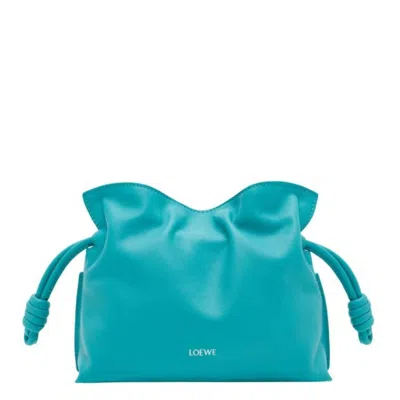 Loewe Mini Flamenco Clutch Bag In Green