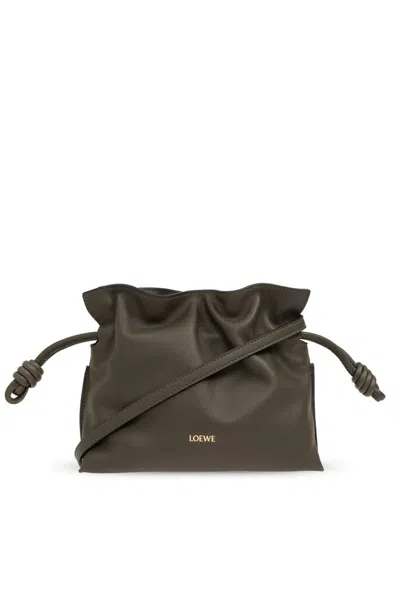 Loewe Mini Flamenco Clutch Bag In Green