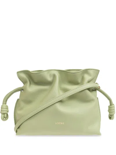 Loewe Mini Flamenco Clutch Bag In Green