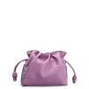 Loewe Mini Flamenco Clutch Bag In Purple