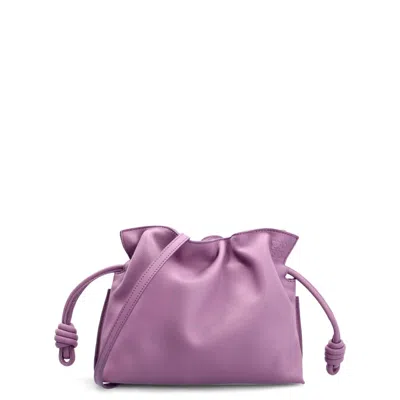 Loewe Mini Flamenco Clutch Bag In Purple