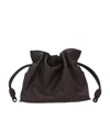 Loewe Flamenco Mini Clutch Bag In Napa Leather With Blind Embossed Anagram In Black