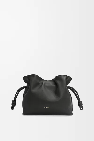 Loewe Mini Flamenco Clutch In Nappa Leather Skin For Woman In Black